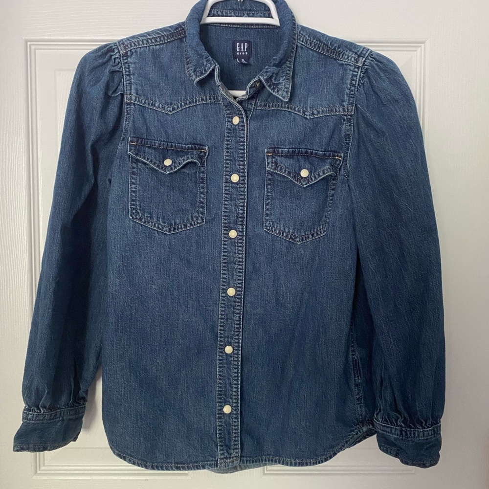 GAP Kids Dark Blue Denim Shirt